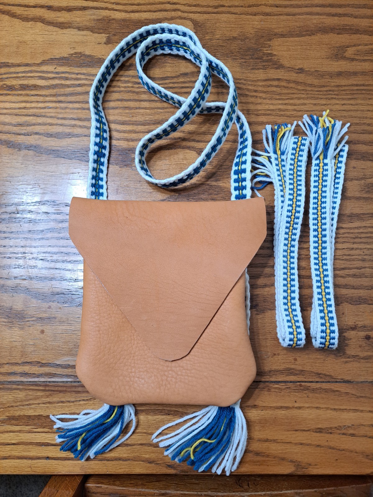 Black Powder Shooting Bag with legging ties Colonial Revolutionary War Fur Trade