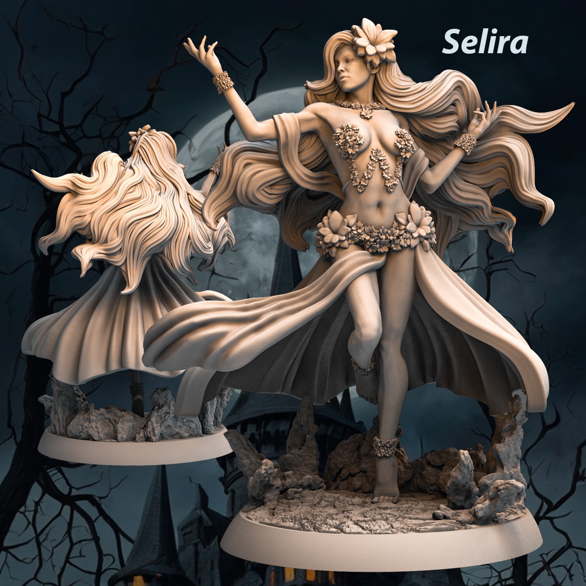Dungeons & Dragons Playable Character - Female Human Selira - Sorcerer, Druid