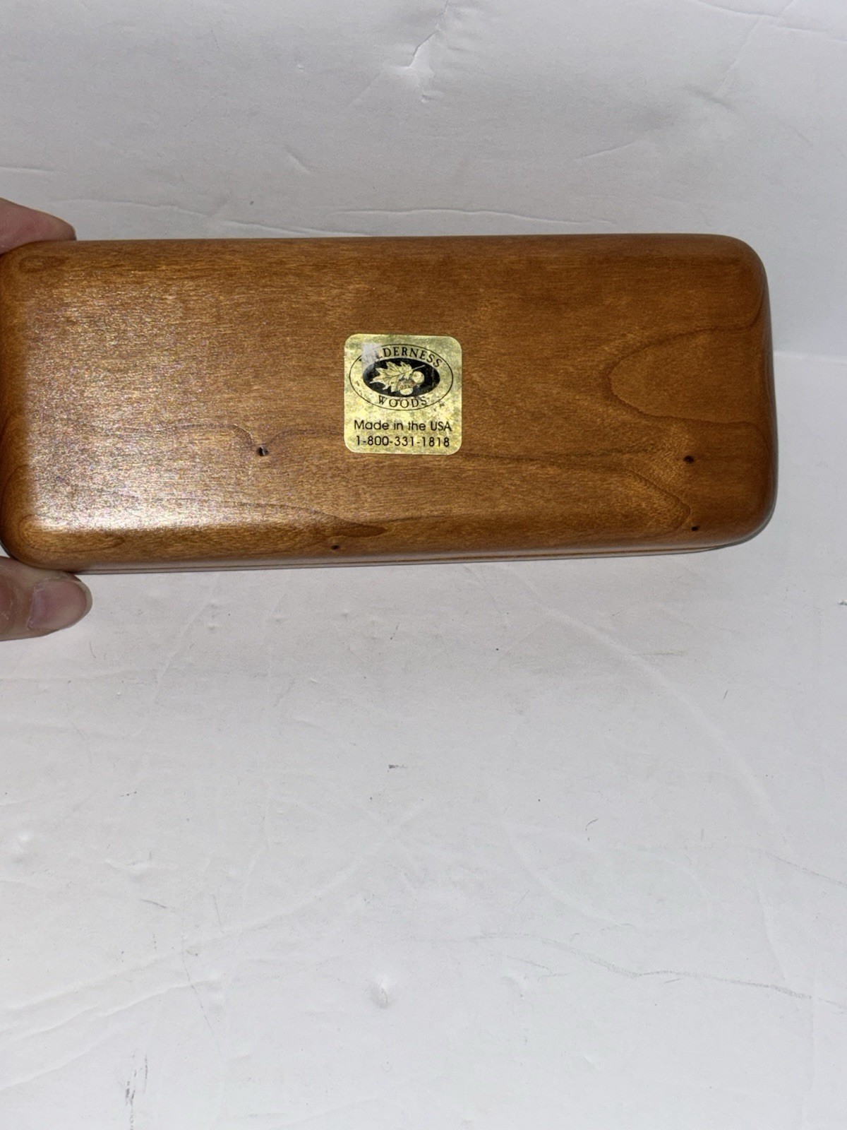 Wooden Cherry Etched Floral Box