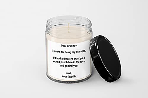 Dear Grandpa 1 Candle - Soy Wax Candle - Hand Poured Candle