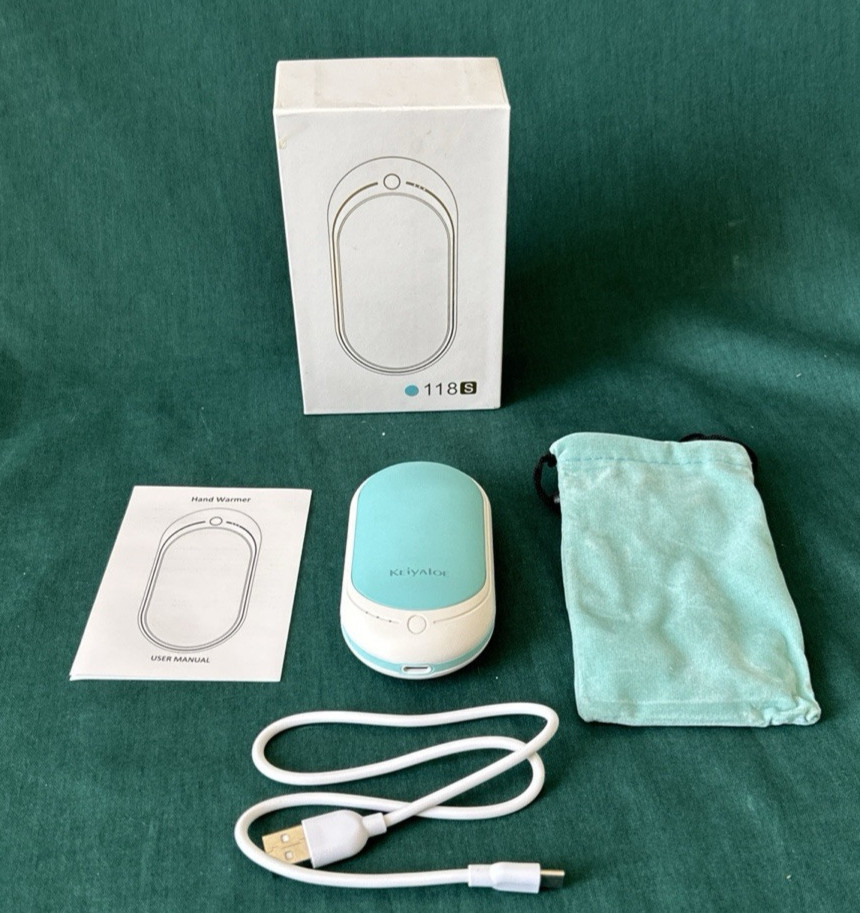 Rechargeable electric Hand Warmer,  convenient, and lightweight Blue