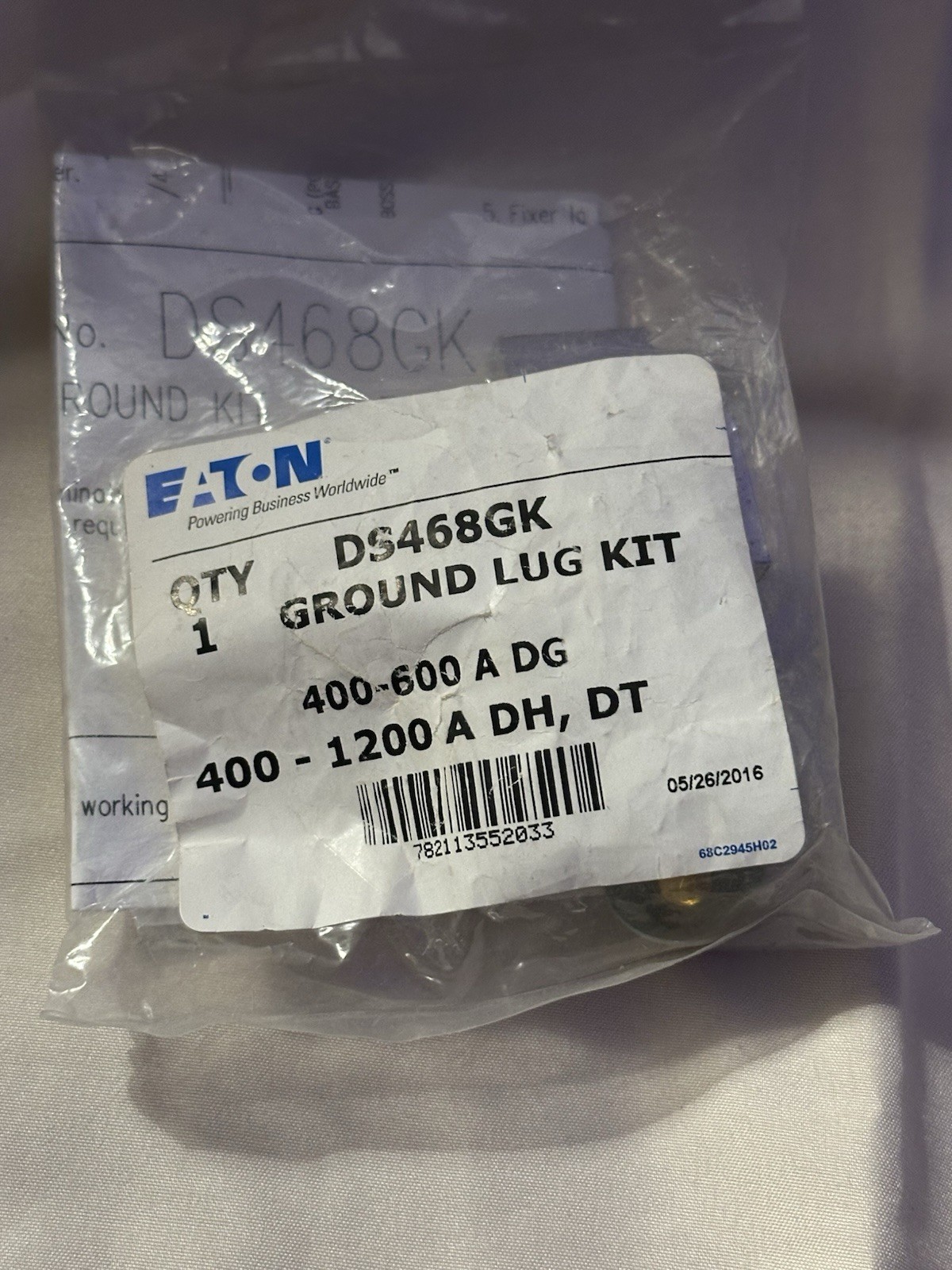 ** BRAND NEW ** Eaton DS468GK Ground Lug Kit 400-1200A for Electrical Panels