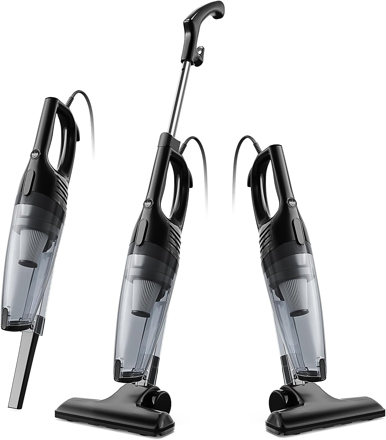 Corded Stick Vacuum Cleaner, 15000Pa Strong Suction 600W Motor, Ultra-Lightweigh