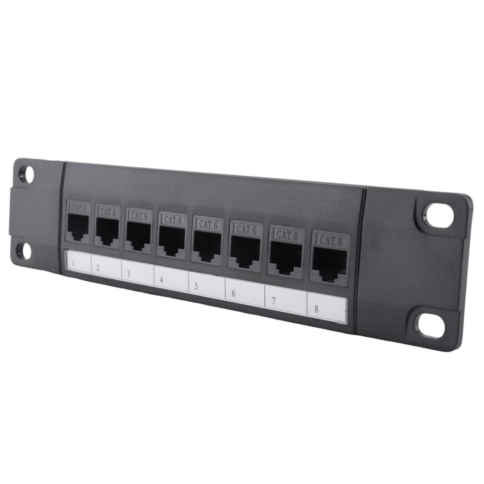8 Port Straight-Through CAT6 Patch Panel RJ45 Cable Adapter Jack Ethernet2282