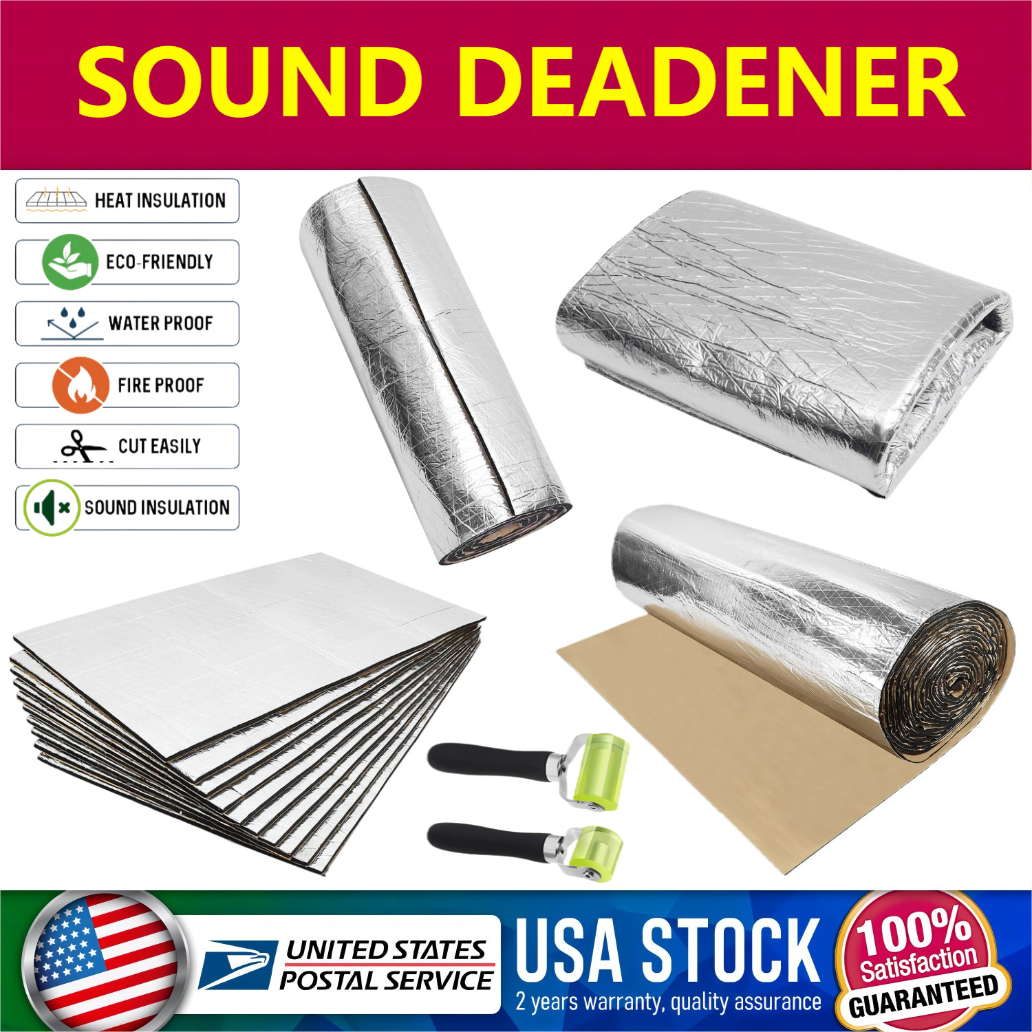 Autohesion Sound Deadening Heat Insulation Noise Reduction Mat For Equipment