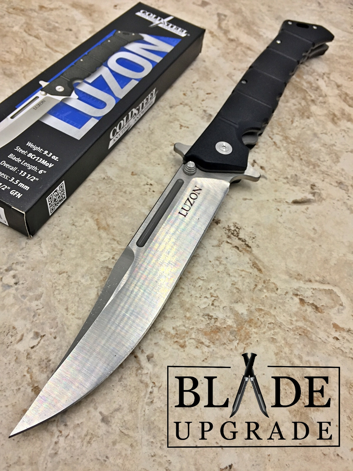 Cold Steel Large Luzon Linerlock 6" Stainless Blade Knife Black GFN Handle 20NQX