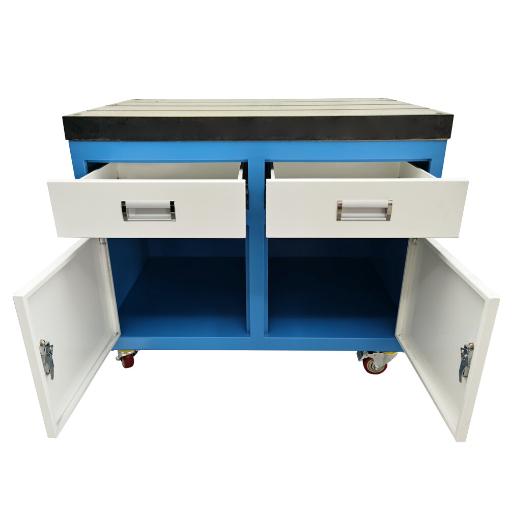 Electric Tapping Machine T-slot Worktable Removable Base Holder with Drawers