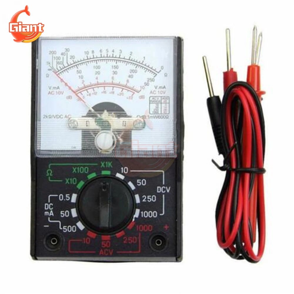 MF-110A AC/DC Analog Multimeter Needle Pointer Type Universal Voltmeter Ammeter