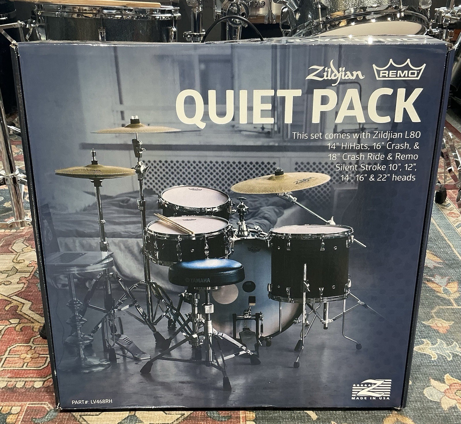 Zildjian Quiet Pack w/L80 Low Volume Cymbals & Remo SilentStroke Heads