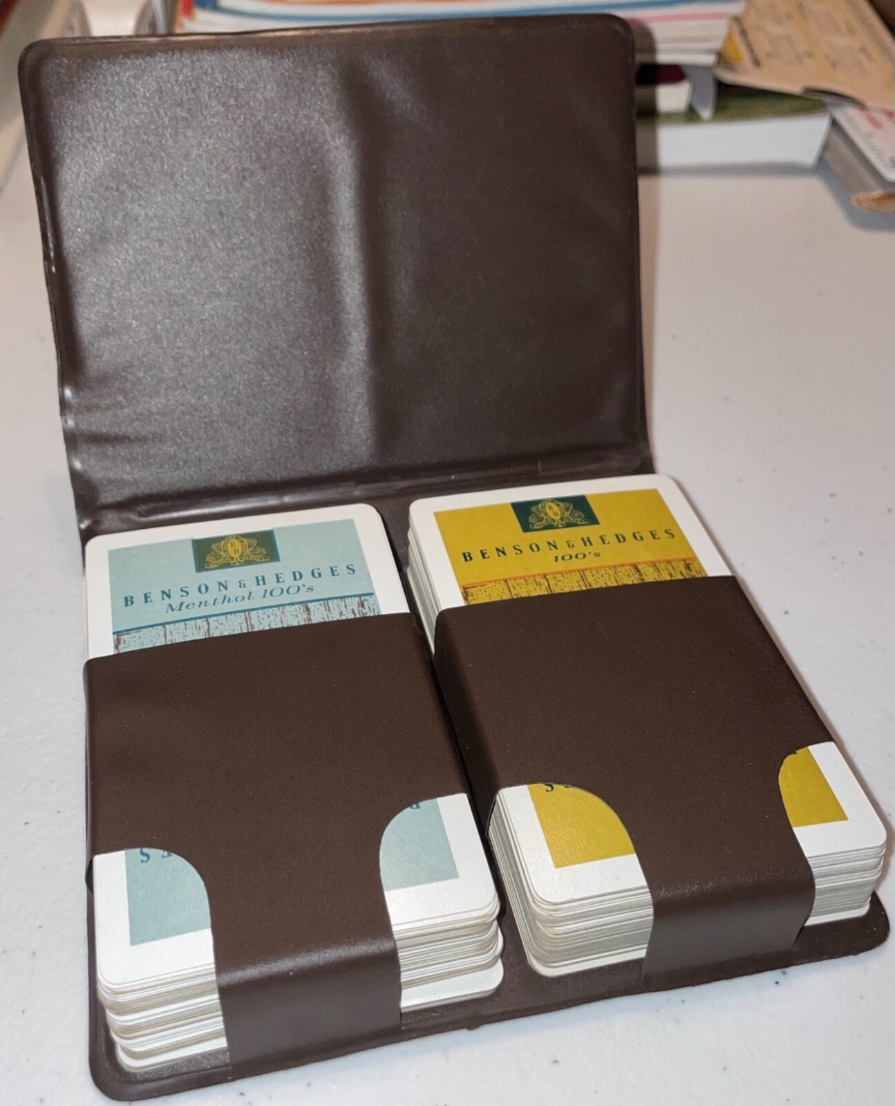 2 DECKS OF BENSON & HEDGES 100’s CIGARETTE POKER PLAYING CARDS SMOKE PLAY GAMBLE
