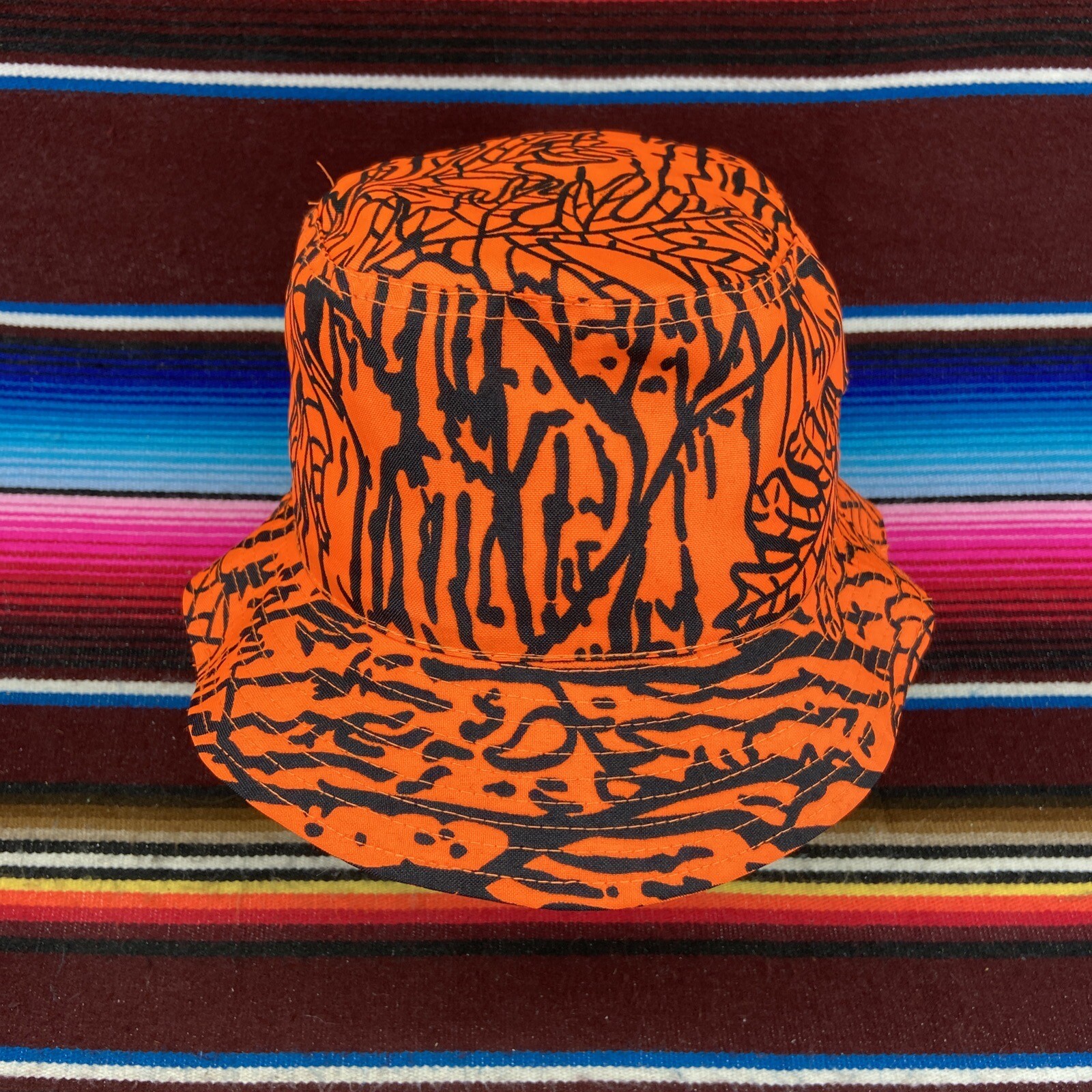 Master Sportsman Prestige Mens Bucket Hat Sz M 7 1/4 Blaze Orange Camo Hunting