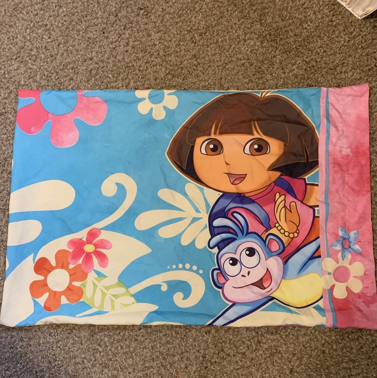 Dora The Explorer Pillow Case 2010 Nickelodeon Pre-owned