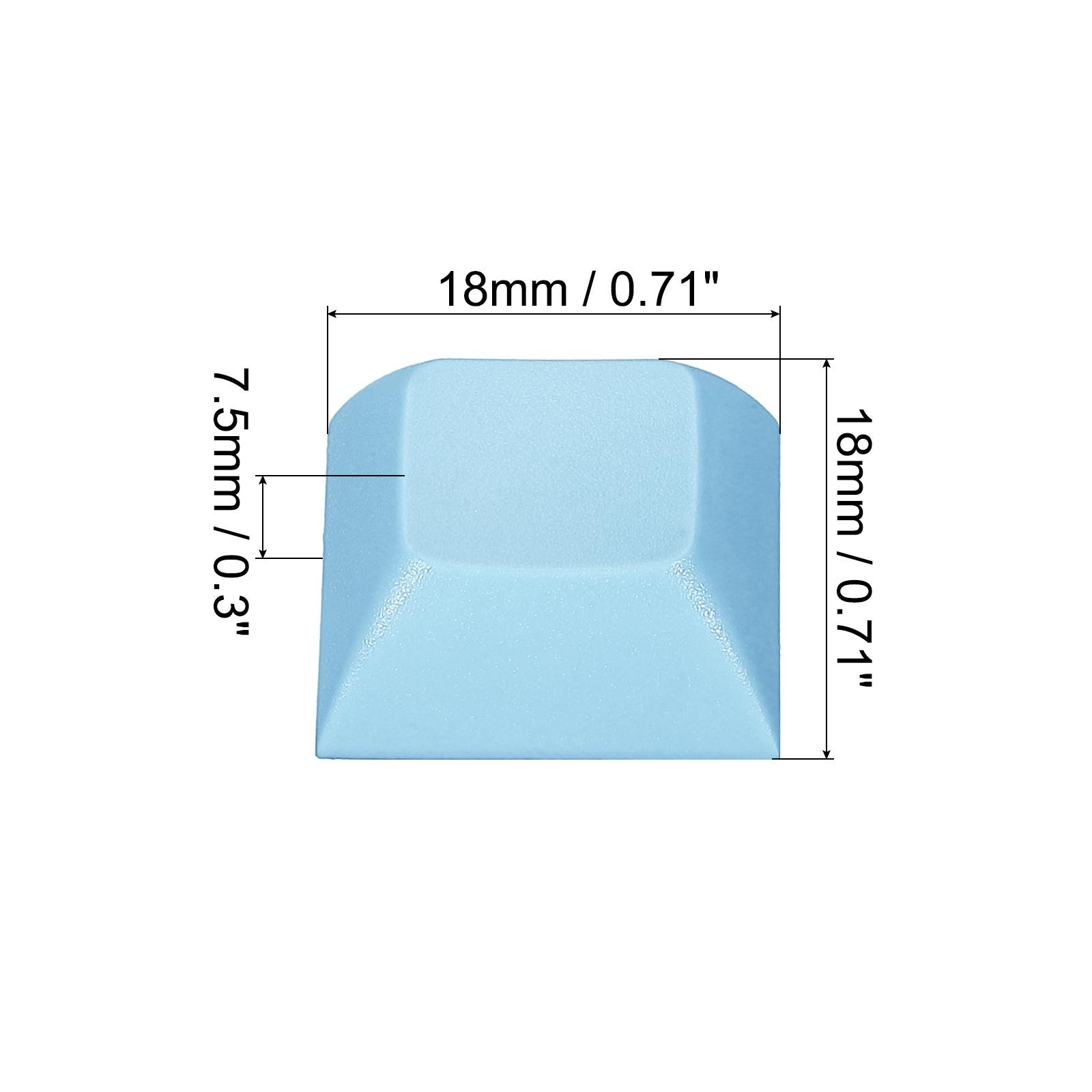 1U Blank Keycaps, 5 Pack MX Keyboard Replacement Universal Mechanical, Blue