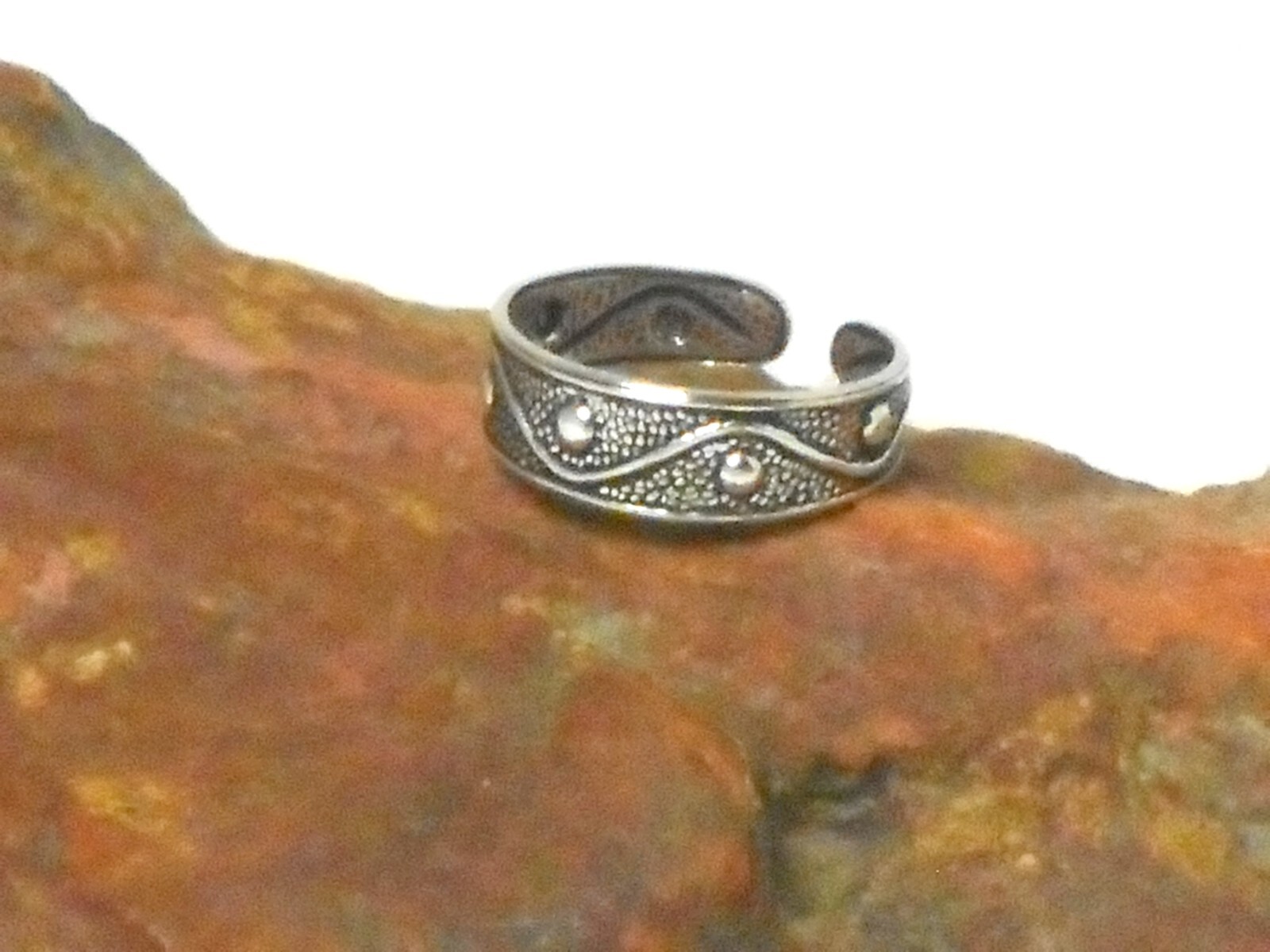 Adjustable TOE RING Sterling Silver 925