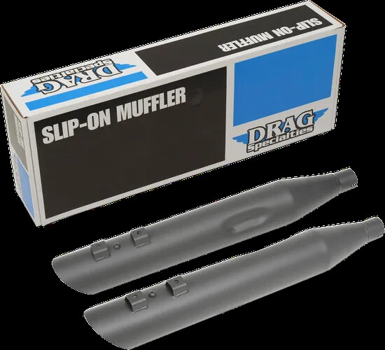 DS Steel Matte Black 4" Slip On Muffler Set for Ultra Classic 95-16