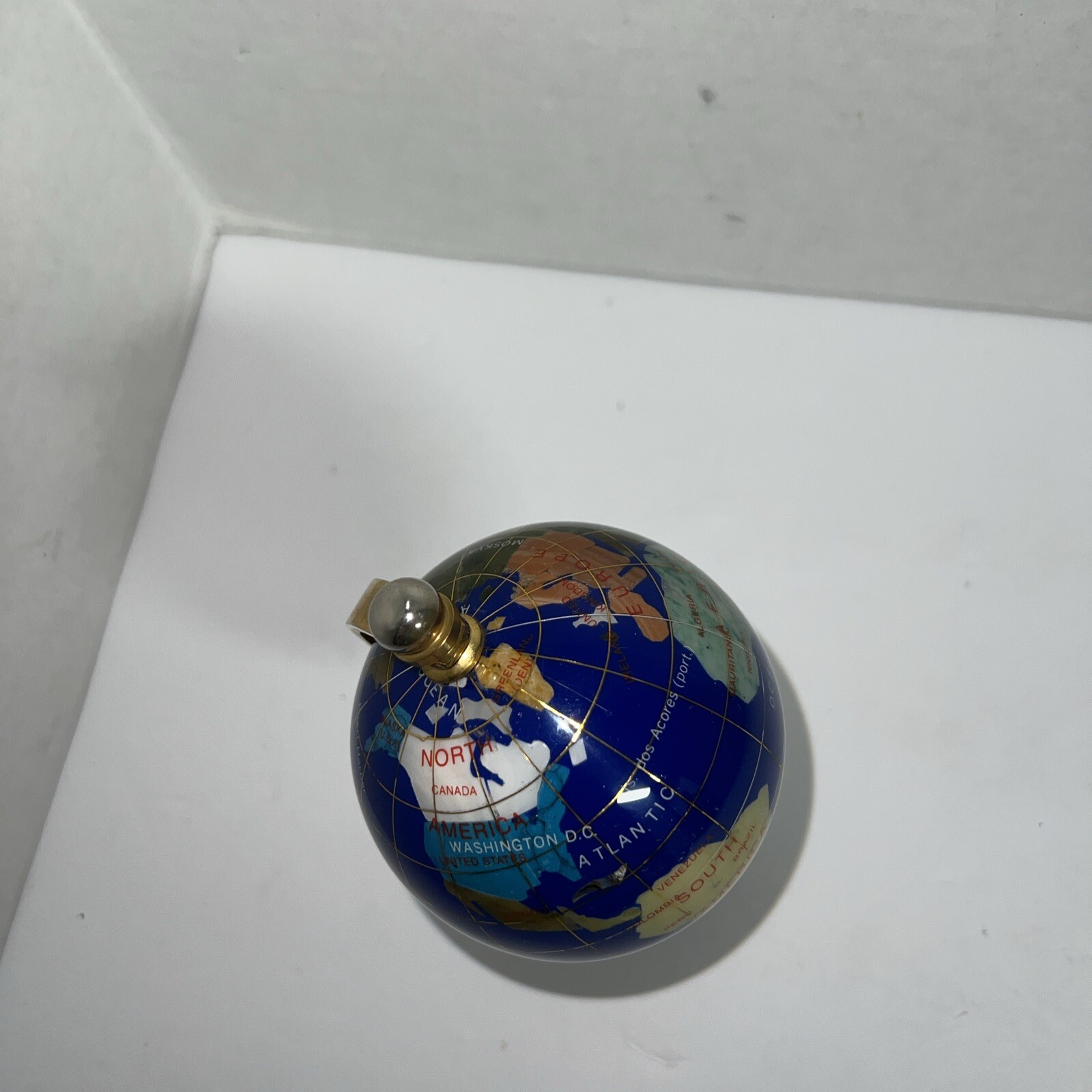 Globe World Map Desktop Globe 6" HIGH EUC