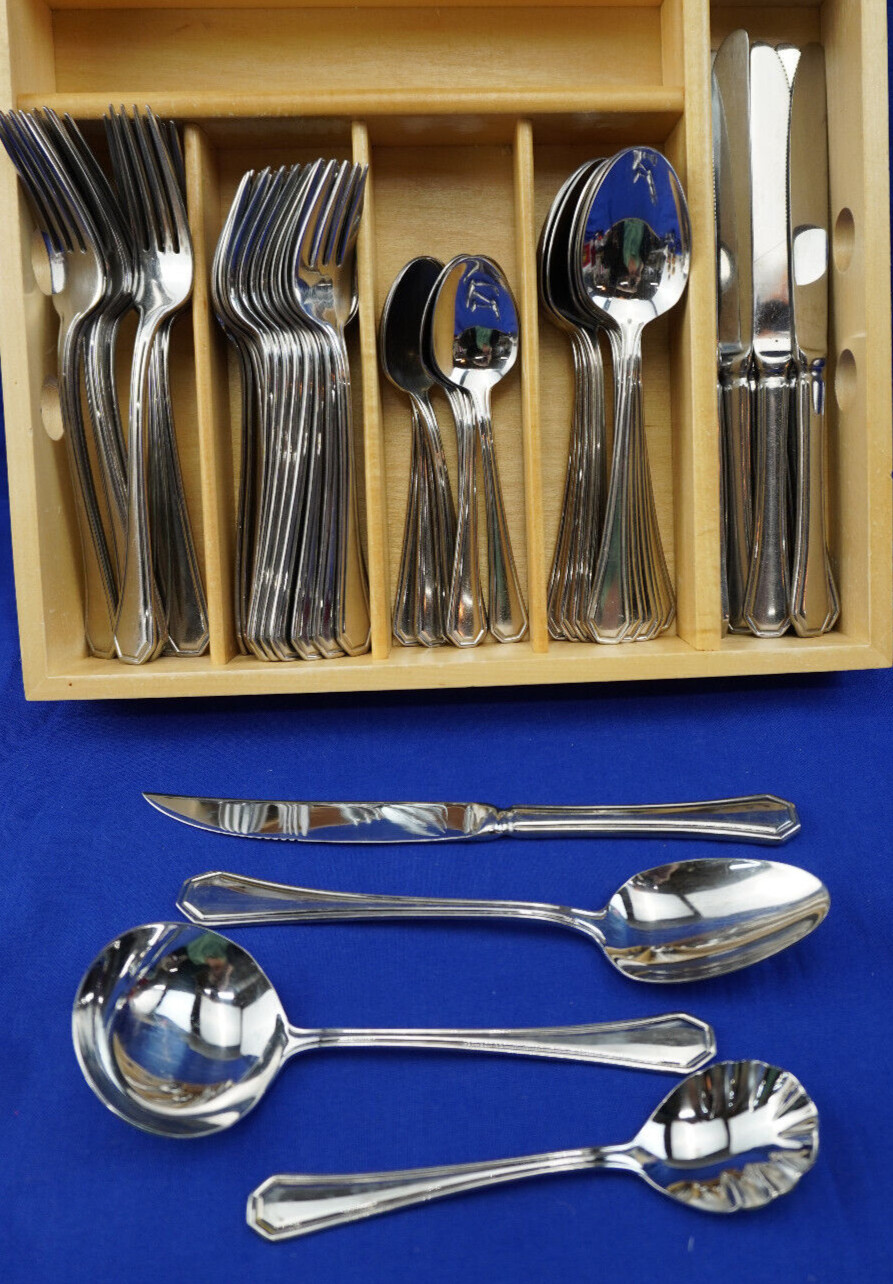 Wallace Cassino 90 Pieces Dinner Salad Fork Tea Table Spoon Steak Knife Serving