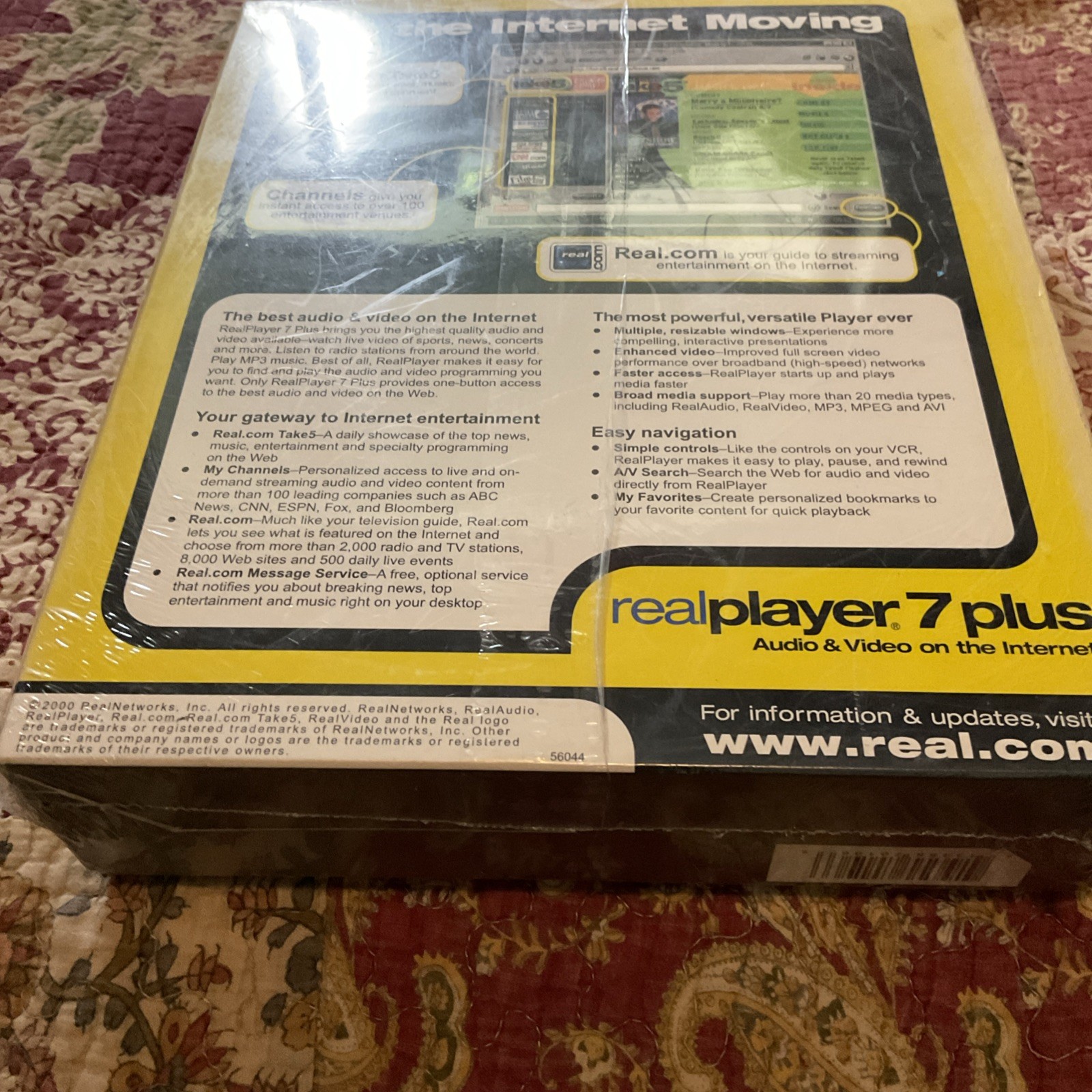 NEW SEALED RealPlayer 7 Plus Sealed 2000 PC WINDOWS 95 98 NT MAC REAL NOS