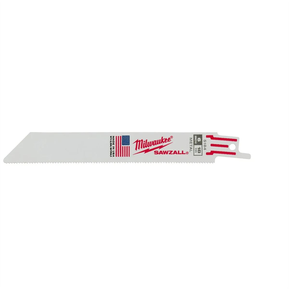 Milwaukee 48-00-5184 6" 18 TPI SAWZALL Saw Blade (5-Pack)