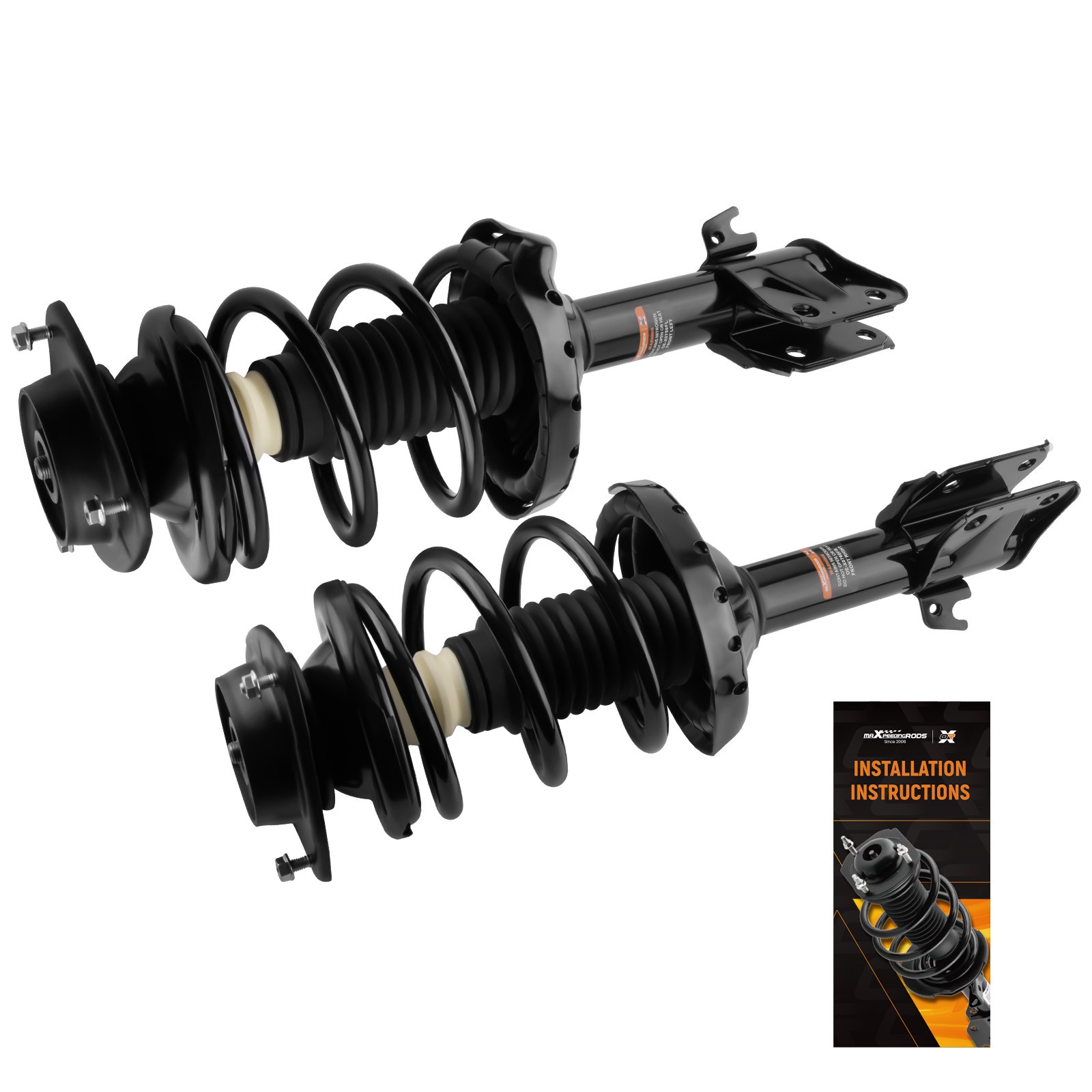 Front Pair Struts w/ Coil Spring For Subaru Forester 2009 2010 2011-2013 2.5L H4