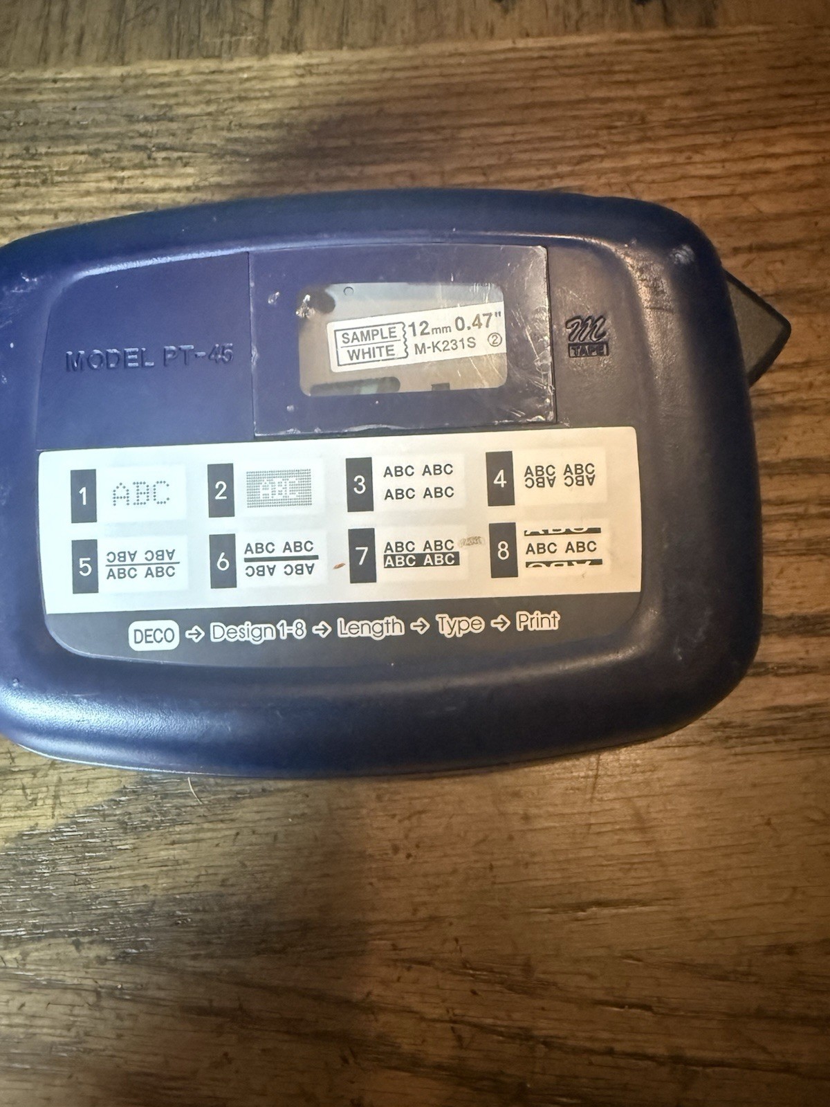 Brother P-Touch Model PT-45 Label Maker Tested & Working