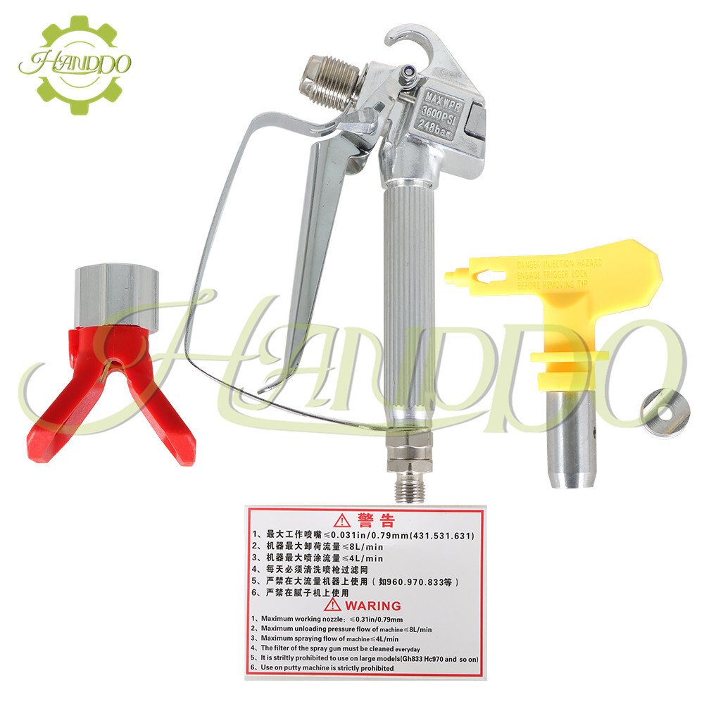 3600PSI Airless Paint Spray Gun w/ Tip&Tip Guard Sprayers Fast shipping
