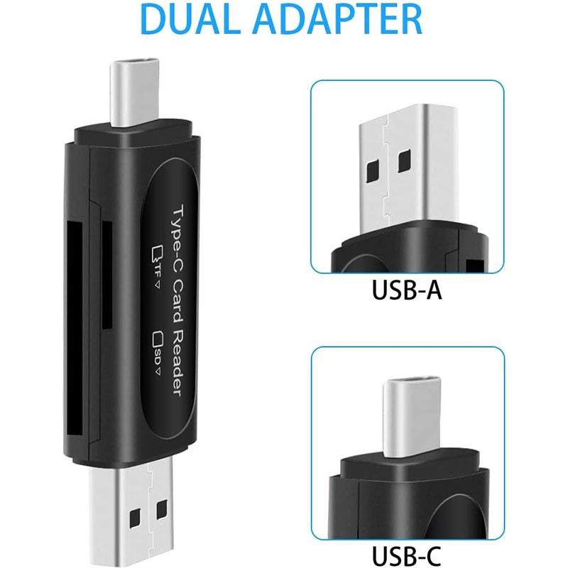 Card Reader USB 3.0 Type C Micro SD TF OTG Smart Memory Adapter Laptop Computer