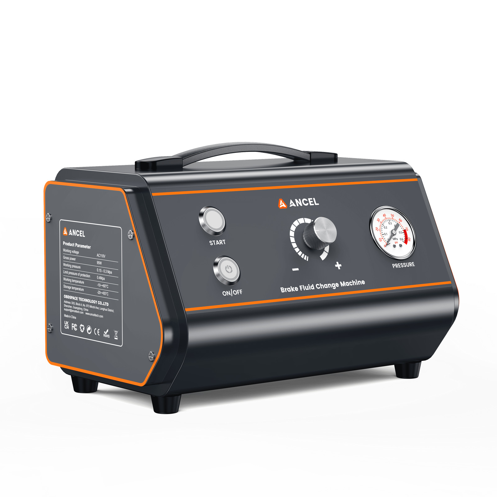 ANCEL BR1000 Brake Fluid Change Machine Self-Sealing Plug Fluid Exchanger