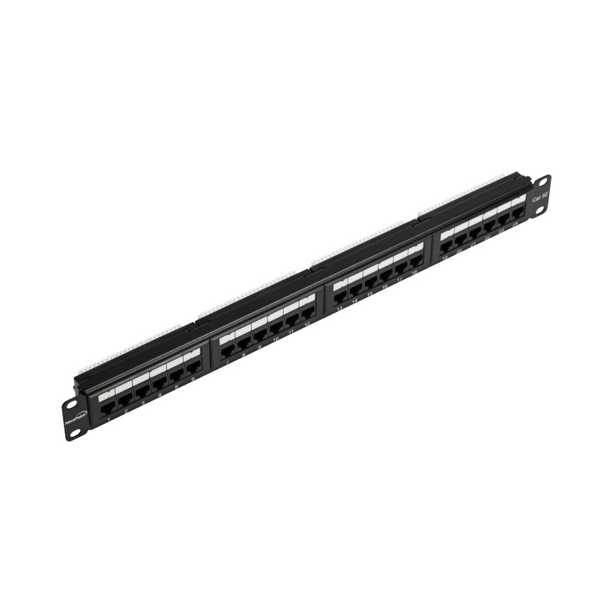 Cat5e RJ45 UTP UnShielded RJ45 Ethernet 110 Network 1U Patch Panel 24-port 19''