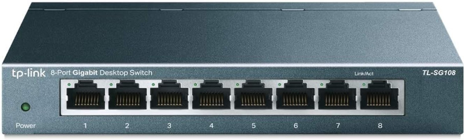 Durable 8 Port Gigabit Network Switch with Traffic Optimization & Fanless Design