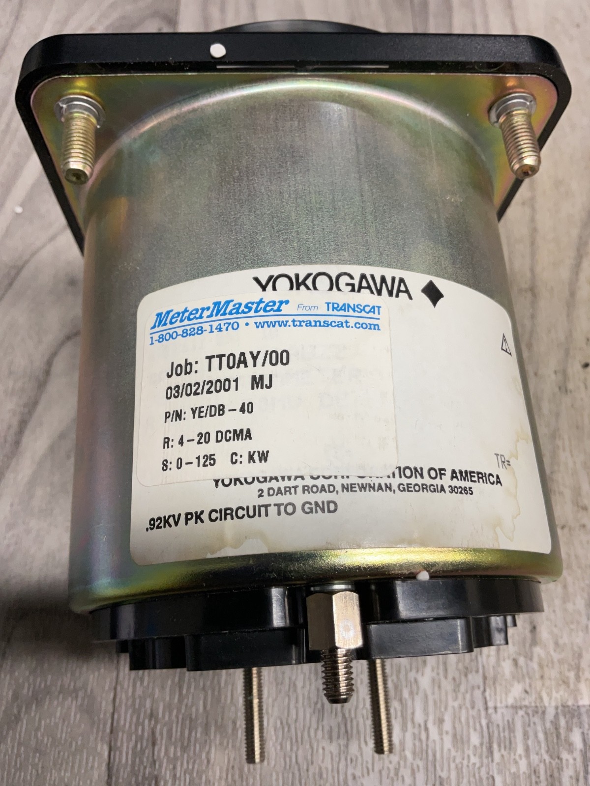 YOKOGAWA, TTOAY/00 PANEL METER *NOS* #4004B121PR3