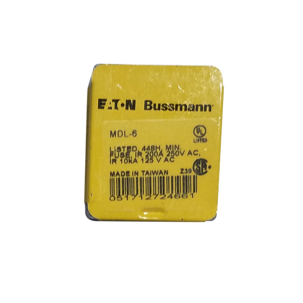 Eaton Bussmann Set of 5 MDL Slow Blow Fuse 250, 6 AMP
