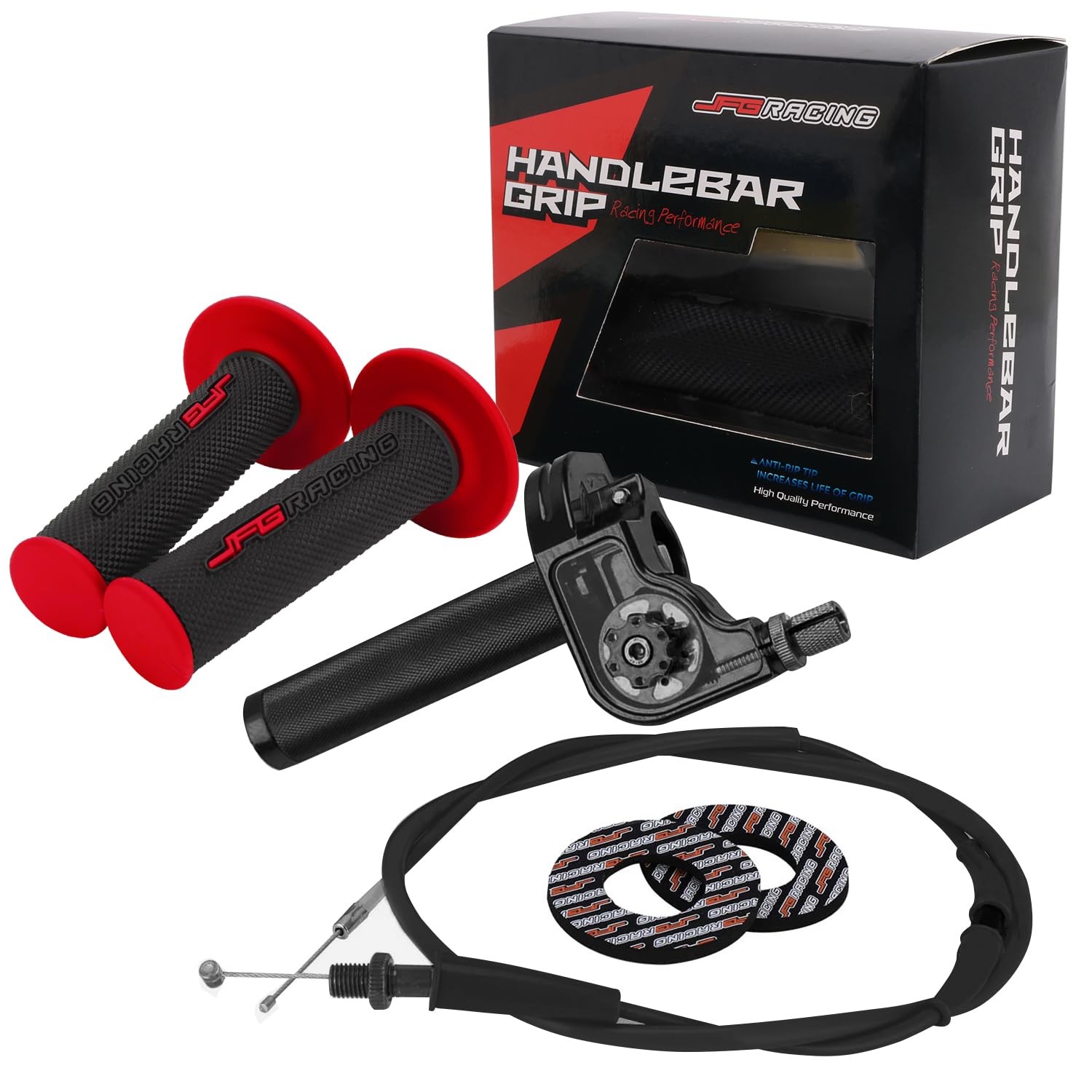 Motorcycle Throttle Assembly,7/8" 22mm Twist Throttle Grips With Rotating Sha...