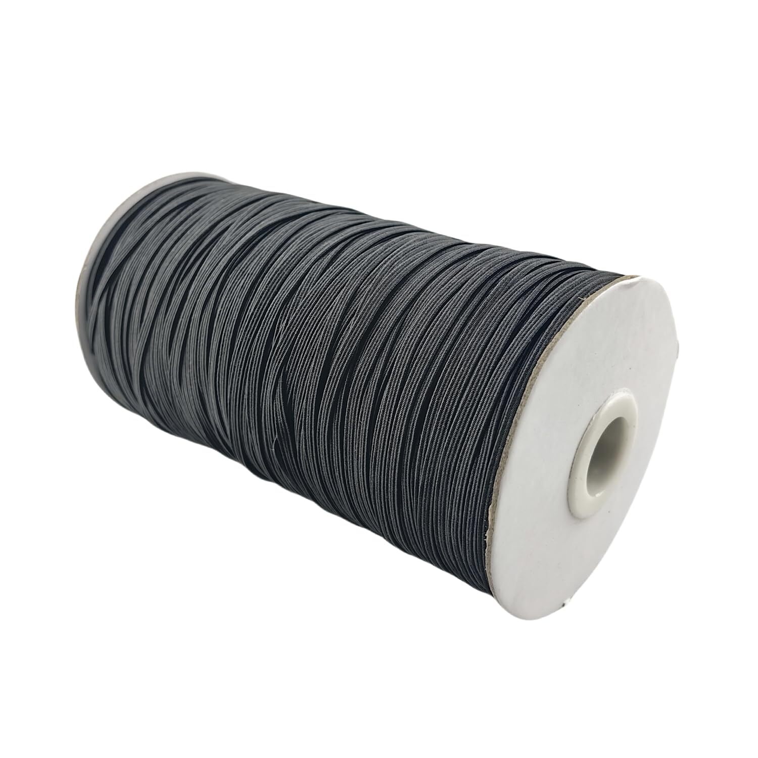 Elastic Ribbed Fabric Spool Black-B 200 yds 3mm1/8'' Heavy Stretch Cord