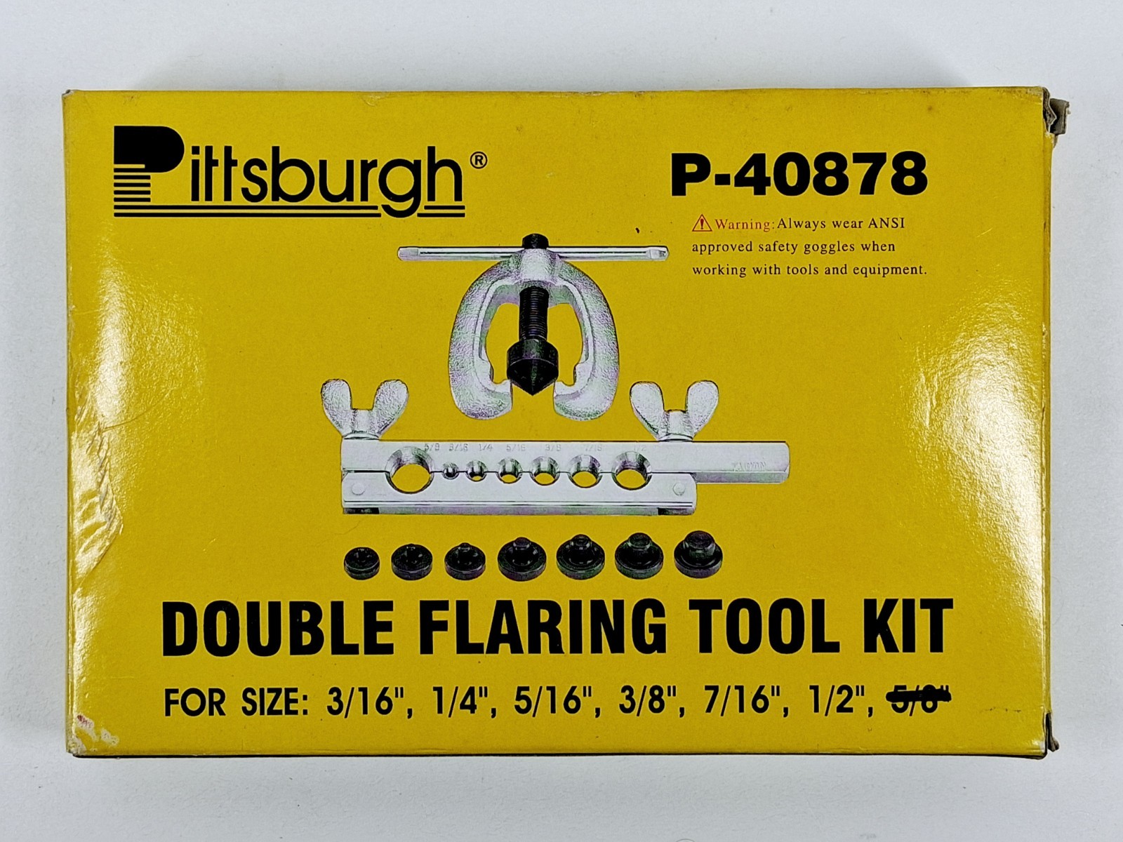Double Flaring Tool Kit Adapters: 3/16, 1/4, 5/16, 3/8, 7/16, 1/2 P-40878 READ