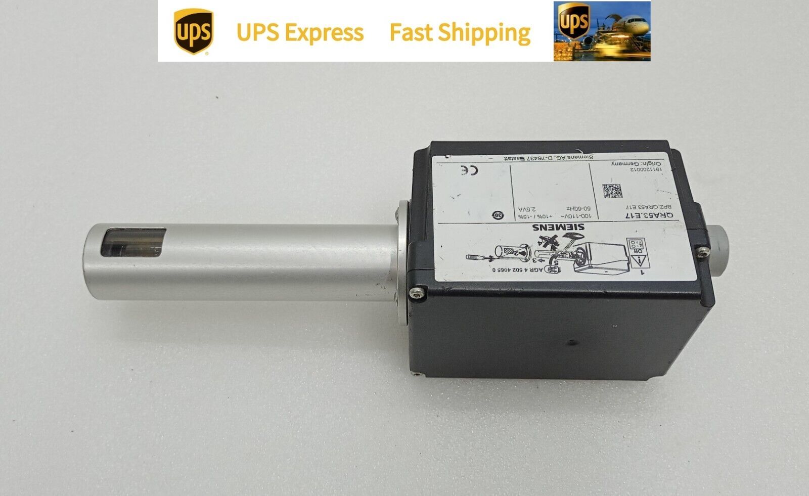 QRA53.E17 Siemens UV Flame Detector 100V-110VAC 50-60Hz Expedited