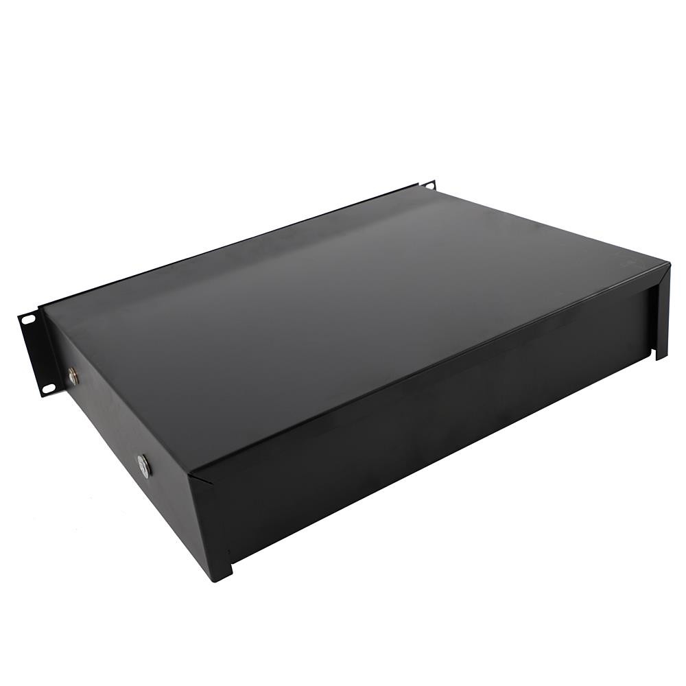19" 2U Equipment Rack Drawer-Module Storage Patch Panel Data Cabinet