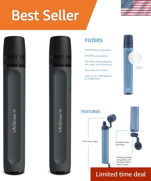 Peak Series - Personal Water Filter Straw for Backup Filtration, Emergency, S...