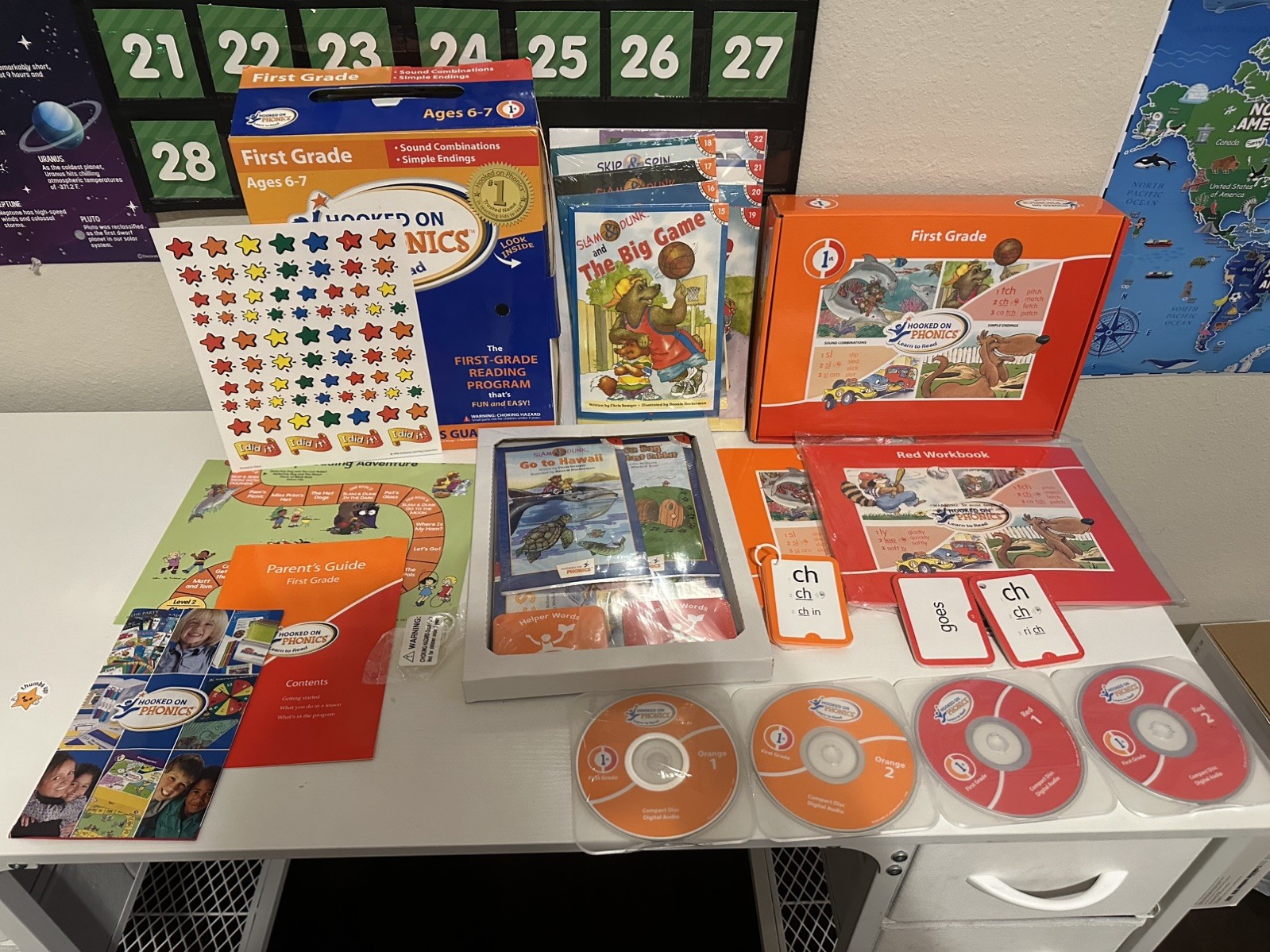 Complete And Unused. Hooked On Phonics Learn To Read Box Set First Grade