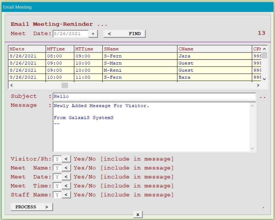 NVYN Visitor Schedule Software - Meet Work Plan Calendar