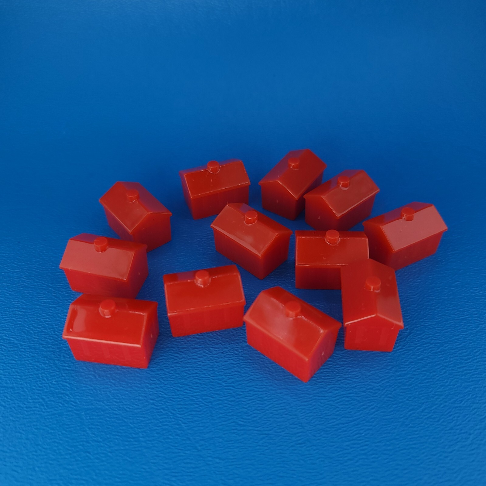 Monopoly 12 Red Hotels Replacement Game Piece Plastic Complete Set