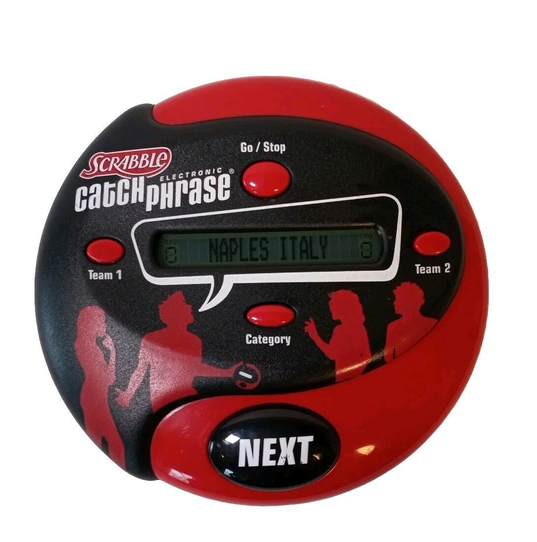 Catch Phrase Scrabble Electronic Handheld Vtg Team Game Family Fun Hasbro 2004