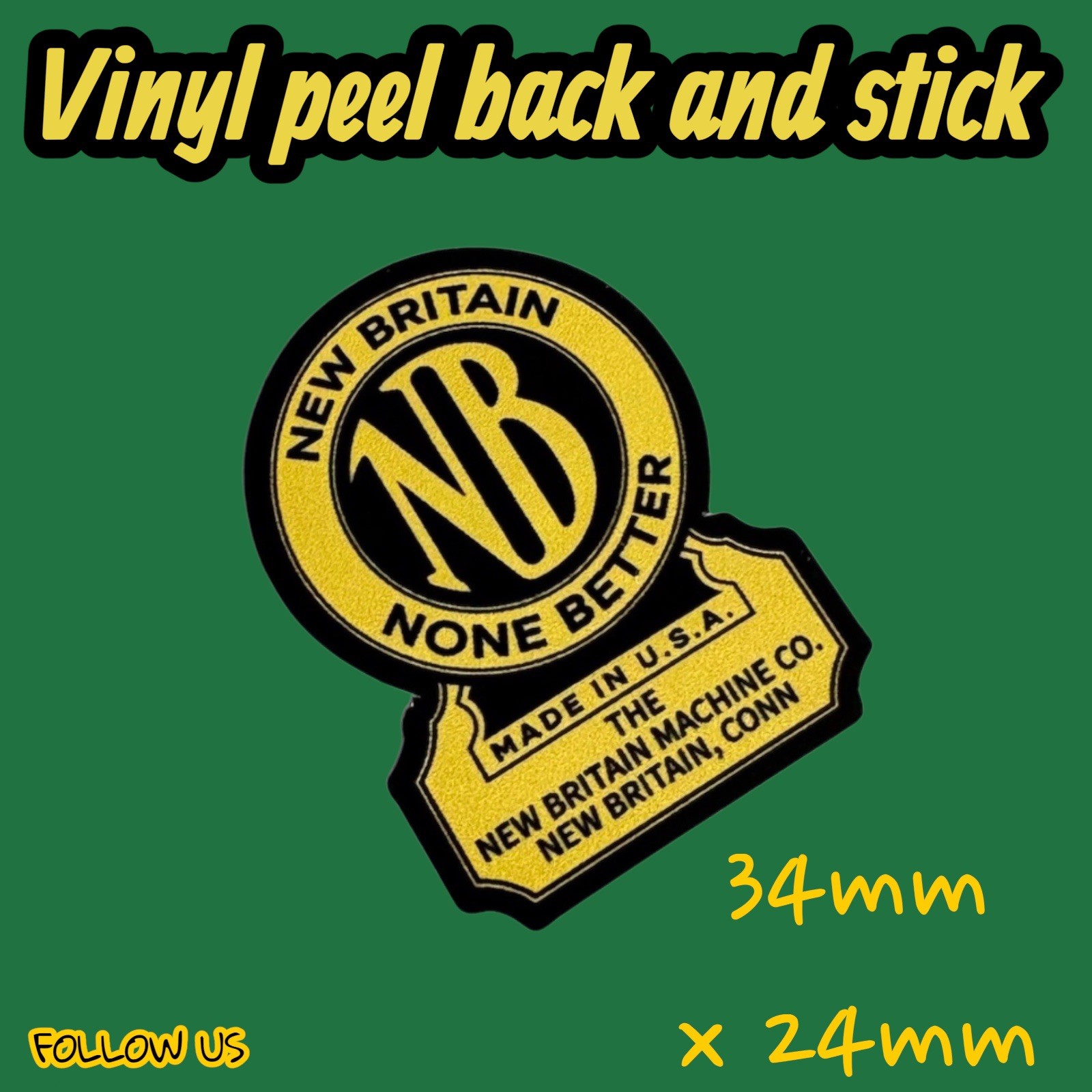 New Britain Vintage Vinyl Decal Sticker Open Ended Spanner Socket Bull Nose USA