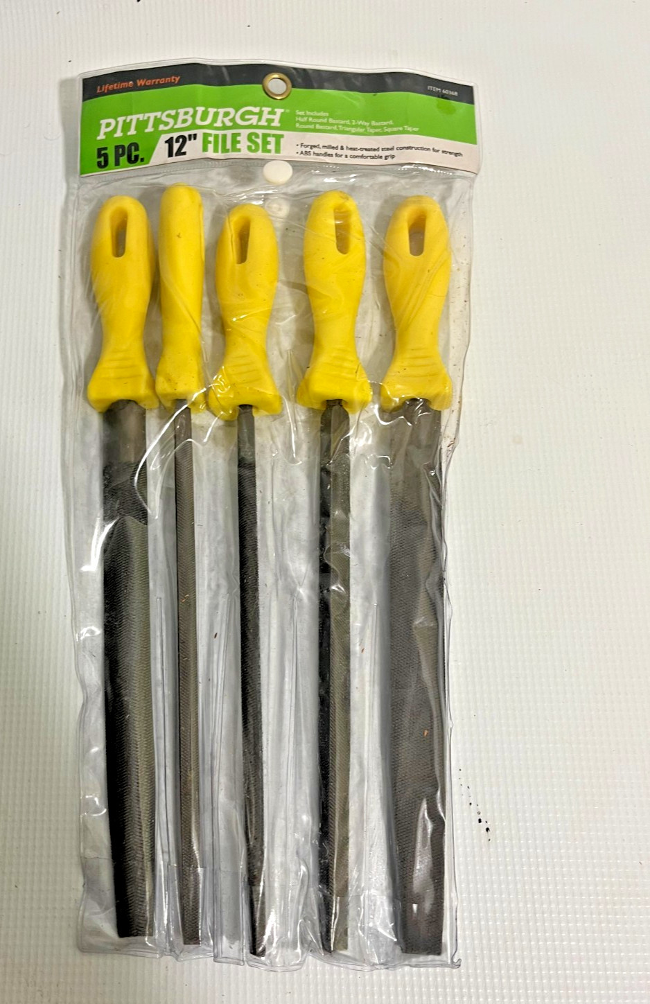 Pittsburgh 5pc 12" Forged File Set: Item #60368