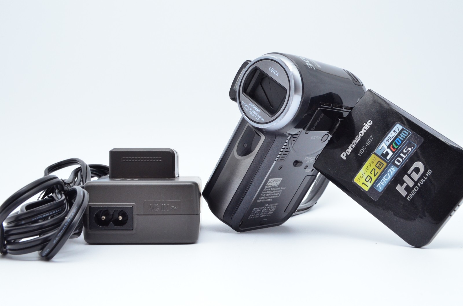 N.MINT Panasonic HDC-SD7 Black HD Camcorder Black  w/Charger From Japan Tested
