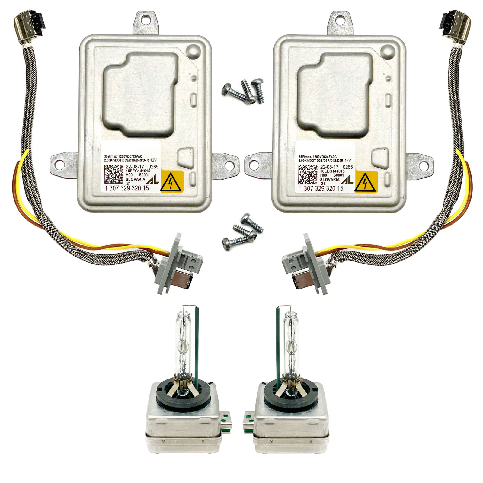 2 HID Xenon Headlight Ballast & D3S Bulb For 2013-2016 Dodge Dart 1.4L 2.0L 2.4L
