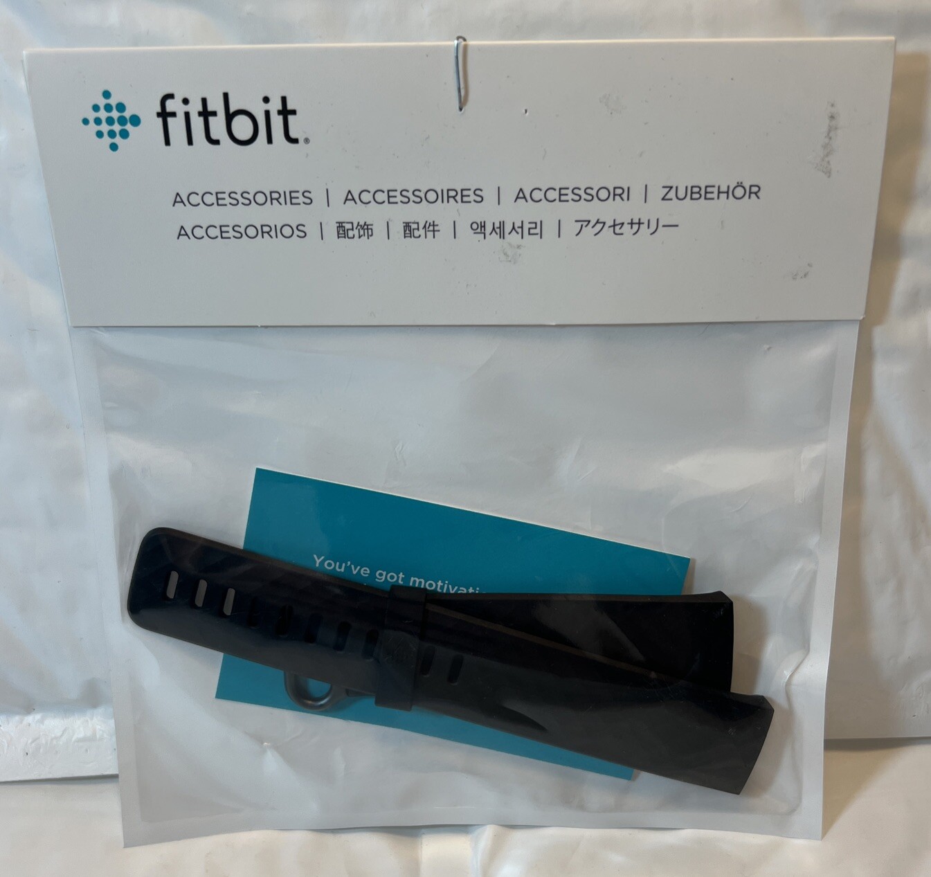 FITBIT CHARGE 3/4 BLACK ACCESSORY REPLACEMENT BAND SIZE MEDIUM/LARGE SEALED NEW