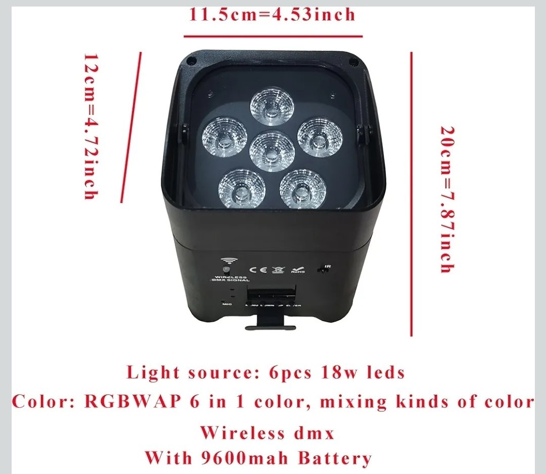 Battery Powered Uplights Rechargeable Stage Lights