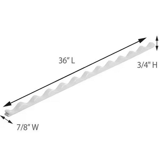 36 in. Horizontal White Foam Roof Closure Strips (5-Pack)