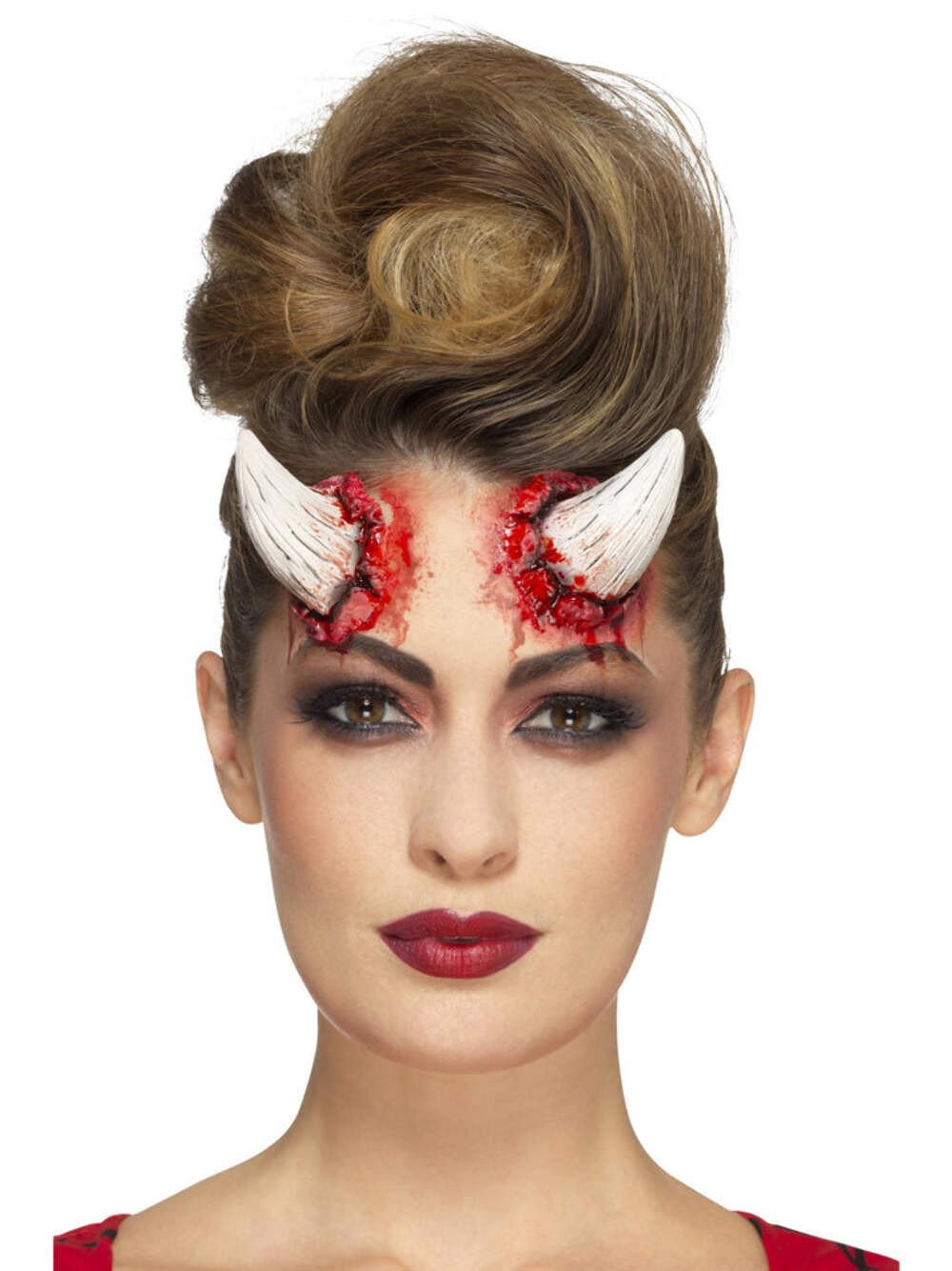 Latex Devil Horn Prosthetics with Adhesive Adult SFX Make Up Accessory